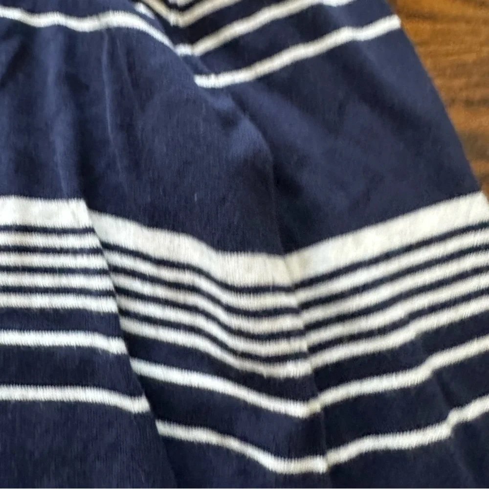 Halogen Navy White Striped Crewneck Sweater Women’s S